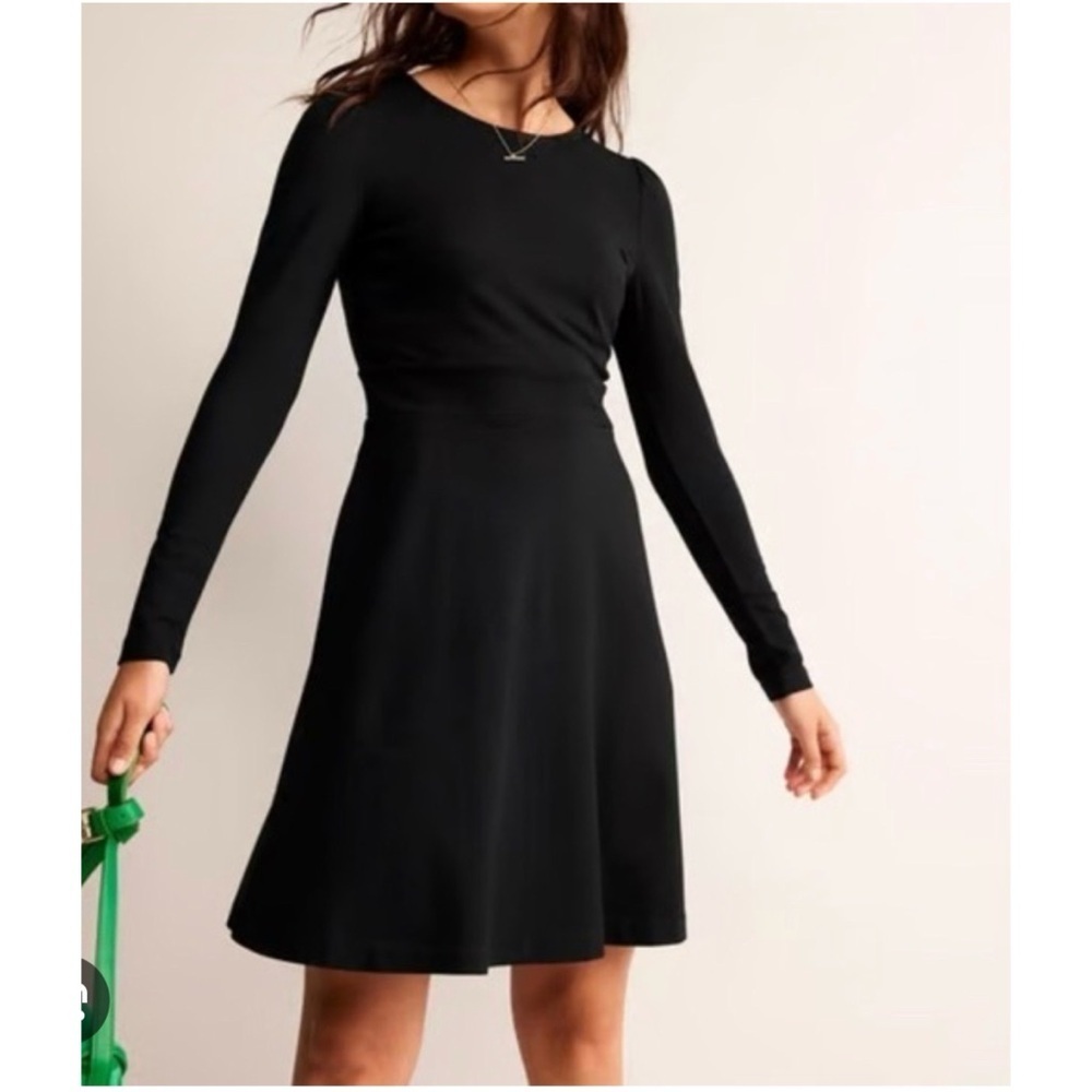 Boden Sabrina Ponte Dress in Black